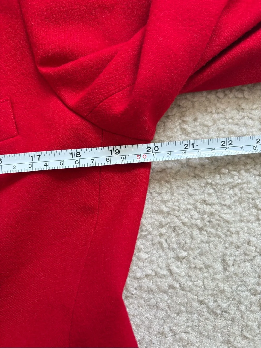 Vintage NWOT Talbots Petites worsted-wool red coat sz 12P made in USA elegant - Picture 3 of 9